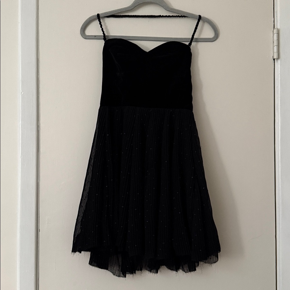 Zara Black Velvet Strapless Dress - Picture 5 of 5